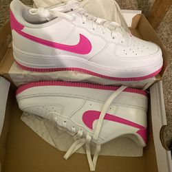Low Top Pink And White Af1s’ 