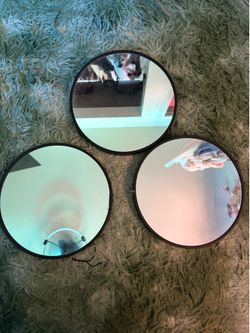 3 set circle mirrors