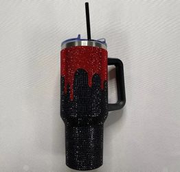 Bloody Rhinestone 40oz tumbler spirit halloween