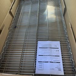 Uline 48” X 24”Wire shelving -H-1206-New- 2 shelf’s only- item is new- no plastic tabs.If listed it’s available 