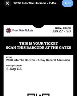 Into the Horizon 2 day GA ticket