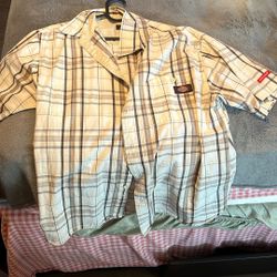 Dickies Short Sleeve Button Down Size L
