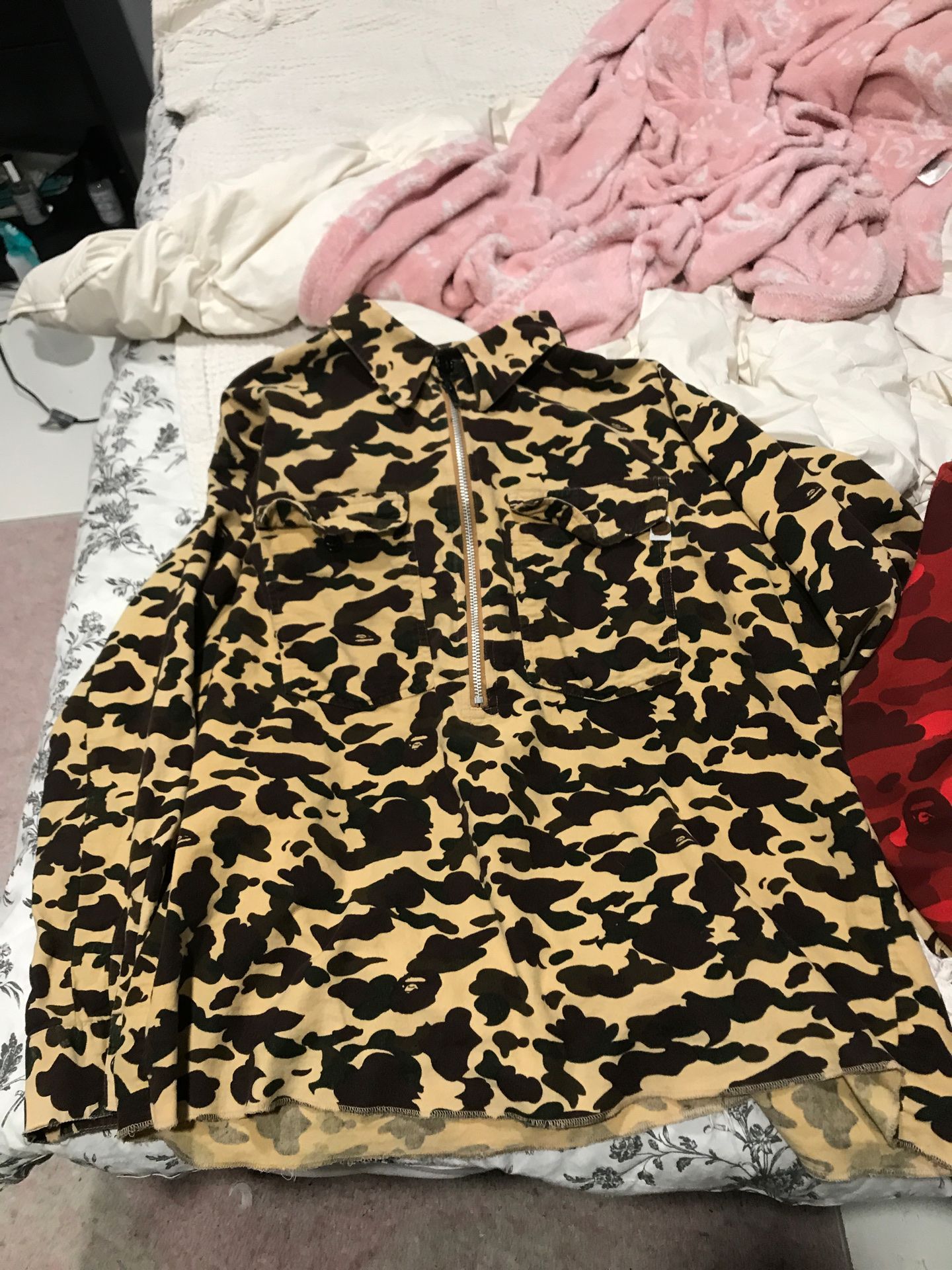 Tan camo bape shirt