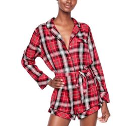 Victoria’s Secret Red Plaid Flannel Pajama