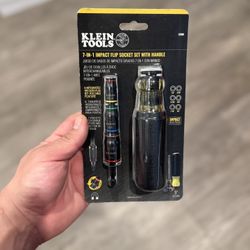 Klein Tools 7-in-1 Impact Flip Socket Set with Handle