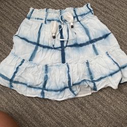 Anthropology Blue Tie-dye Skirt (S)