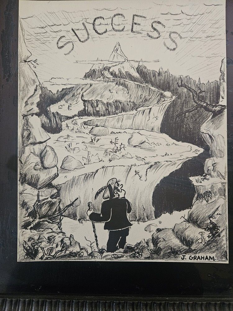 Original, Only One Of Its Kind Cartoon Drawing By Cartoon Jerry Graham