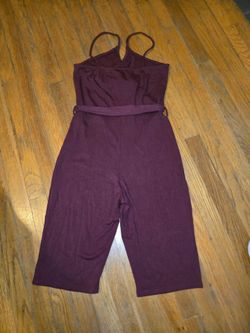 Burgundy Sleeveless Jumpsuit Size Large