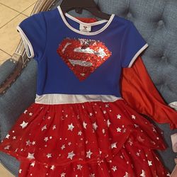 Superwoman Girl Costume Size 7/8