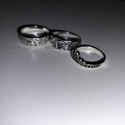 3 Aesthetic Rings, Size 6