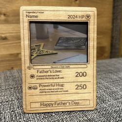 Father’s Day Gift. Personalized Pokemon Card Picture Frame 