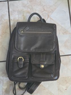 Leather backpack