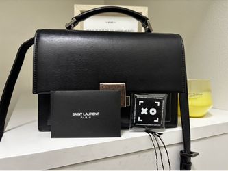 Saint Laurent Paris Black Leather Handbag