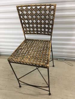 Set of 3 cane back barstools