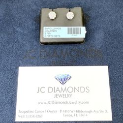 Earrings Diamonds Natural Real 1ok White Gold