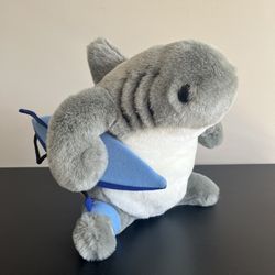 Crazy Shirts Sharka Shark Plush Surf Surfboard Surfing Gray Stuffed Animal 10in
