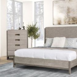 Brand New Stone Grey 4pc Queen Bedroom Set (Available In Eastern King)