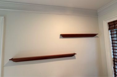 Pottery Barn Floating Wood Wall Shelves Set of 2