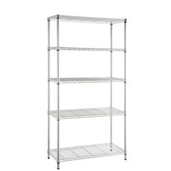 Chrome 5-Tier Heavy Duty Metal Wire Shelving Unit