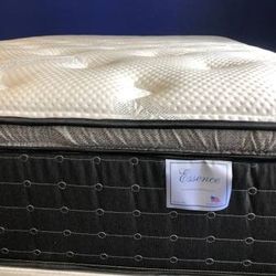 Brand New 14” Cool Silk new plush Hybrid Mattress & Box Spring