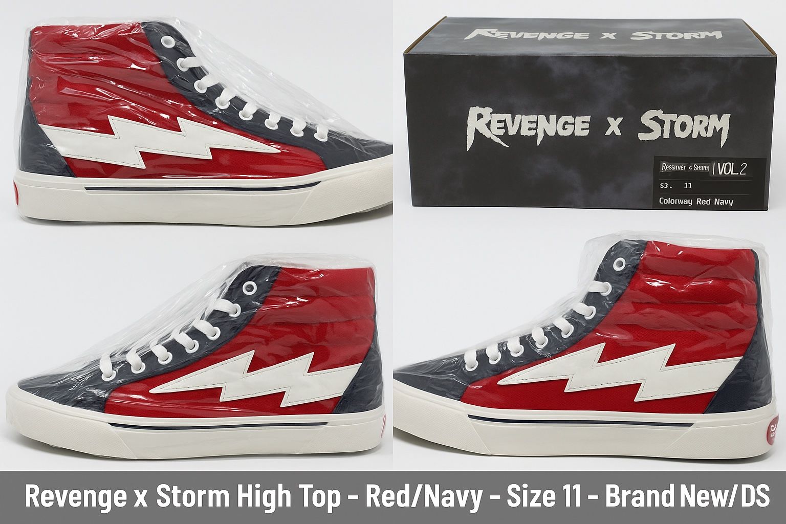 Revenge x Storm High Top Vol.2 Red/Navy – Size 11 – Brand New