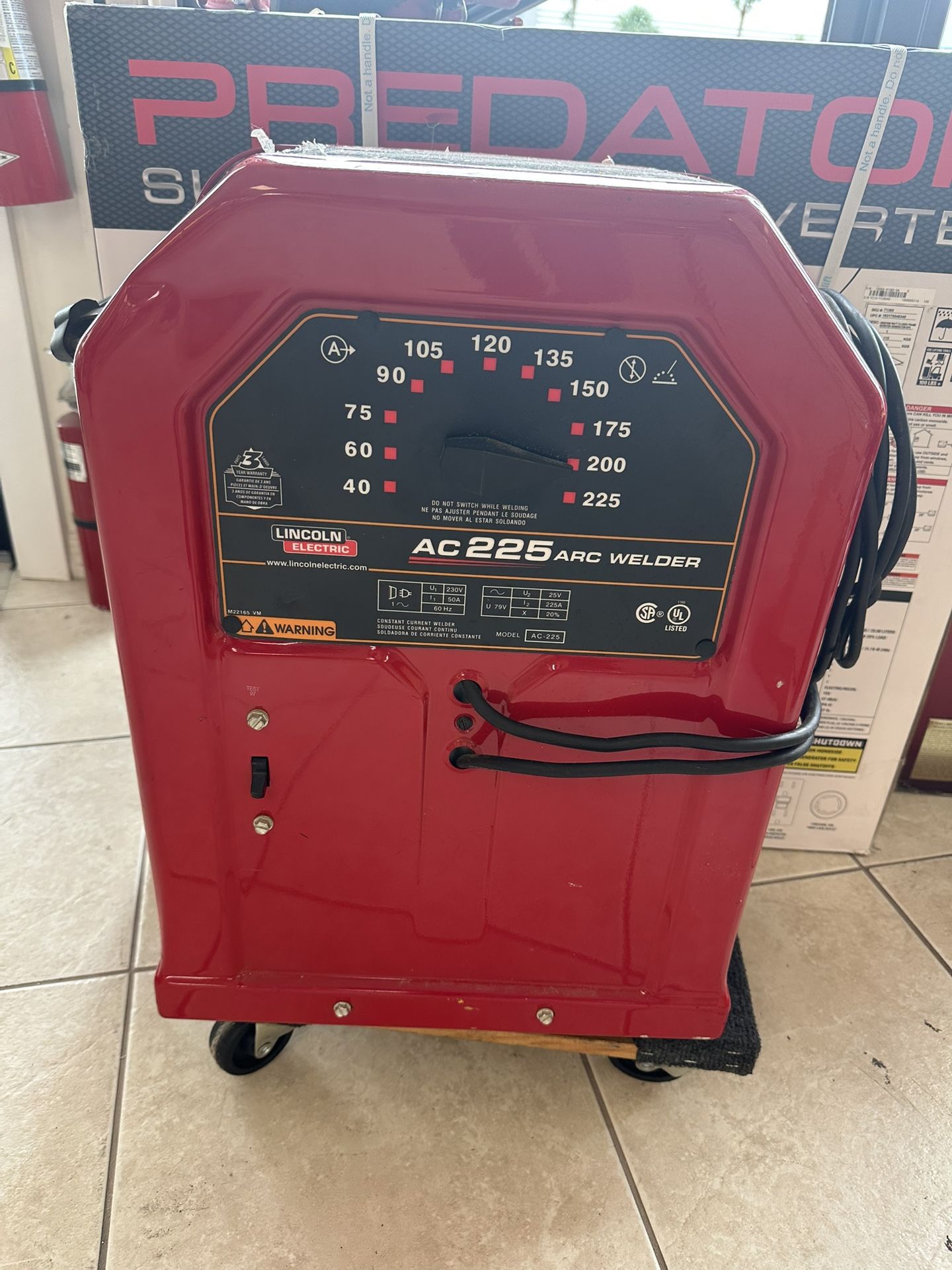 Lincoln Electric AC-225 AC Arc Welder, Transformer, 230 Volt, 40-225 Amp