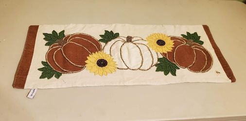 Beaded Thanksgiving table runner