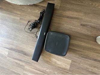 Polk Audio sound bar with subwoofer and remote