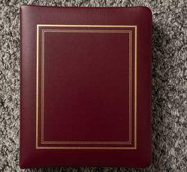 Vintage Photo-Curio Genuine Top Grain Cowhide Leather Photo Album – Like-New Condition, Made in USA