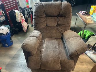 Brown Fabric Recliner Chair