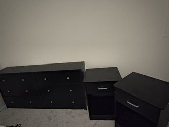 One Dresser And Two Nightstands