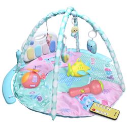 Toy Choi's Pretend Play Series Baby Gym Play Mat with Activity Center, Piano Music and Light for Infants, Babies, Toddlers and Kids