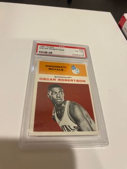 1961–62 fleer basketball Oscar Robertson #36 rookie card graded PSA 4.