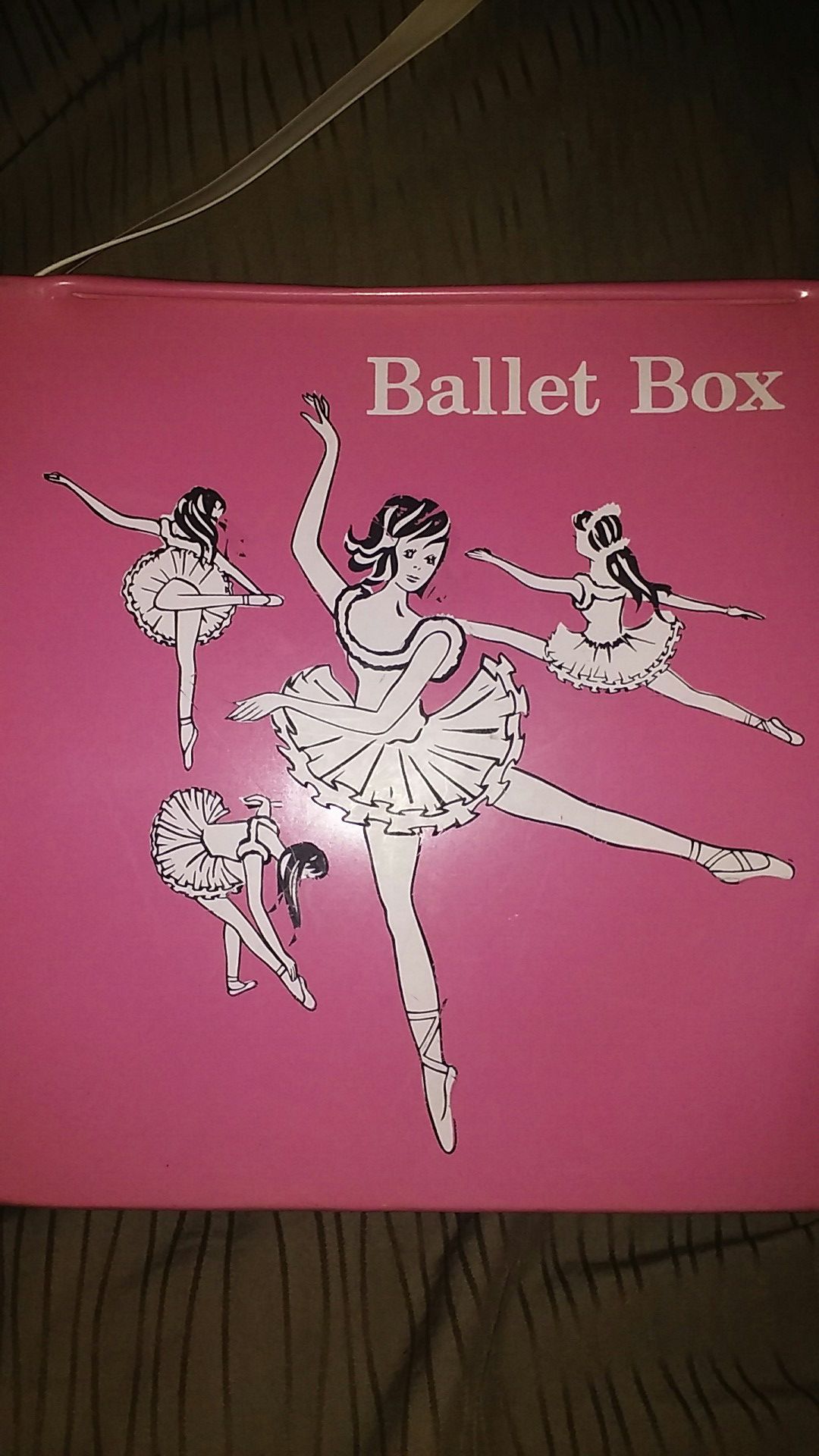 Vintage pink ballet box for doll
