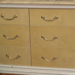 Long Dresser And 2 Night Stands Italian Marble 