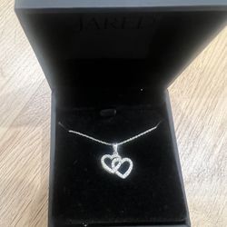 Double Heart diamond Pendant 