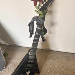 Jackson JS1X RR Randy Rhoads Flying V Minion - Satin Black Guitar