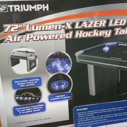 Triumph Lazer Air Hockey Table w/ LED Lighting — Brand New 