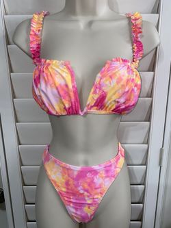 PINK TIE DYE TWO PIECE BIKINI