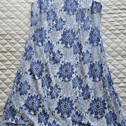 Blue And White Dress