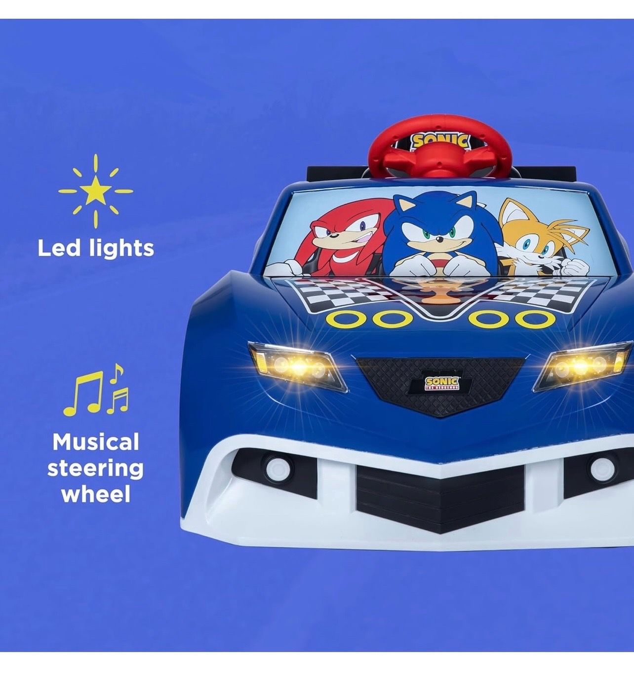 New in box indoor or outdoor ride on vehicle toy with built in sounds and led lights