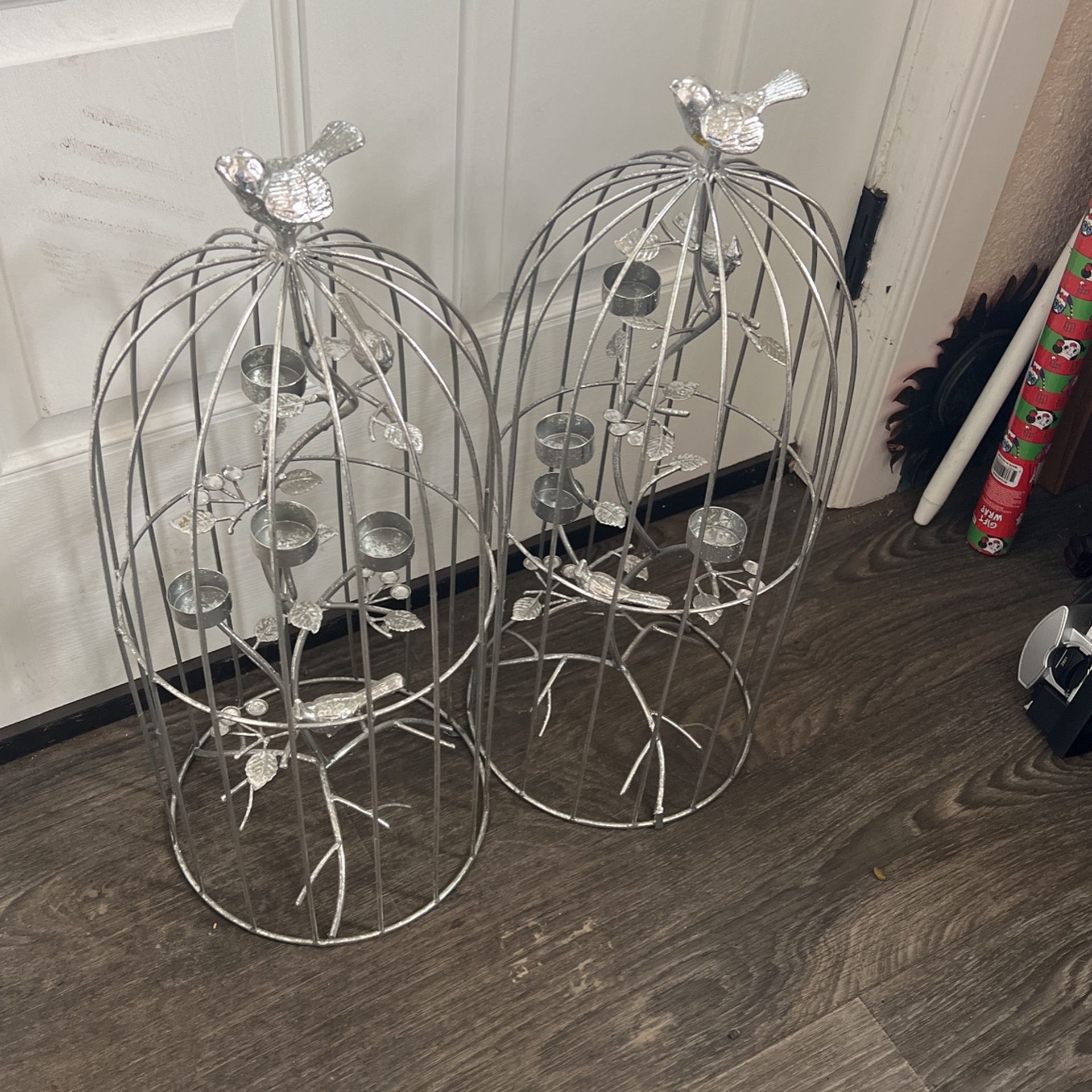 Bird House Candle 🕯️ Holders Pair For House Decoration 10” Inch Diameter X 25” Inch Tall