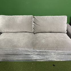 Restoration Hardware Petite Maxwell Sofa in Velvet Grey