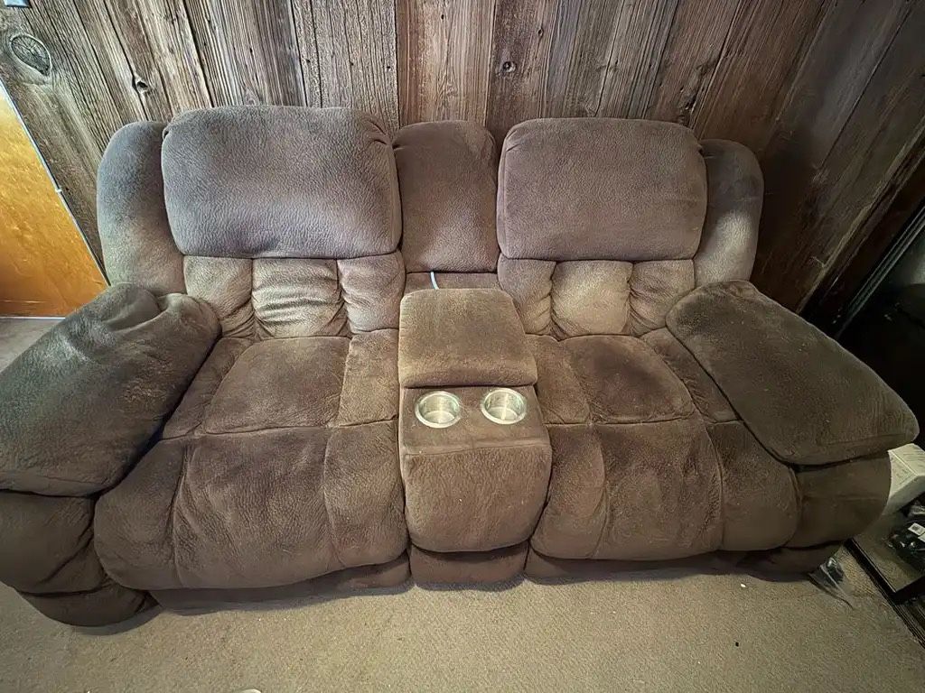 Brown Dual Reclining Couch