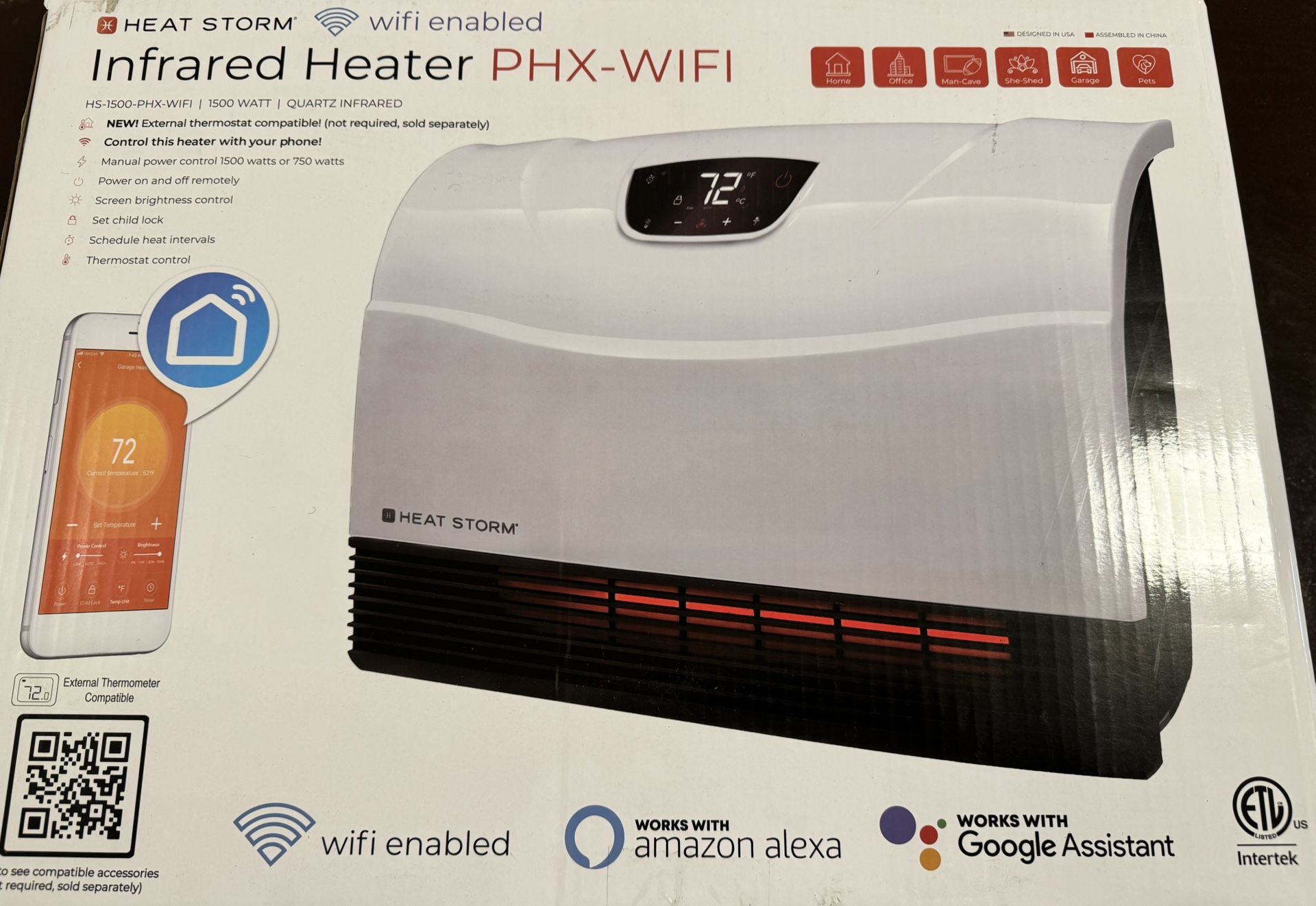 Heat Storm electric Heater HS-1500-PHX-WIFI Infrared