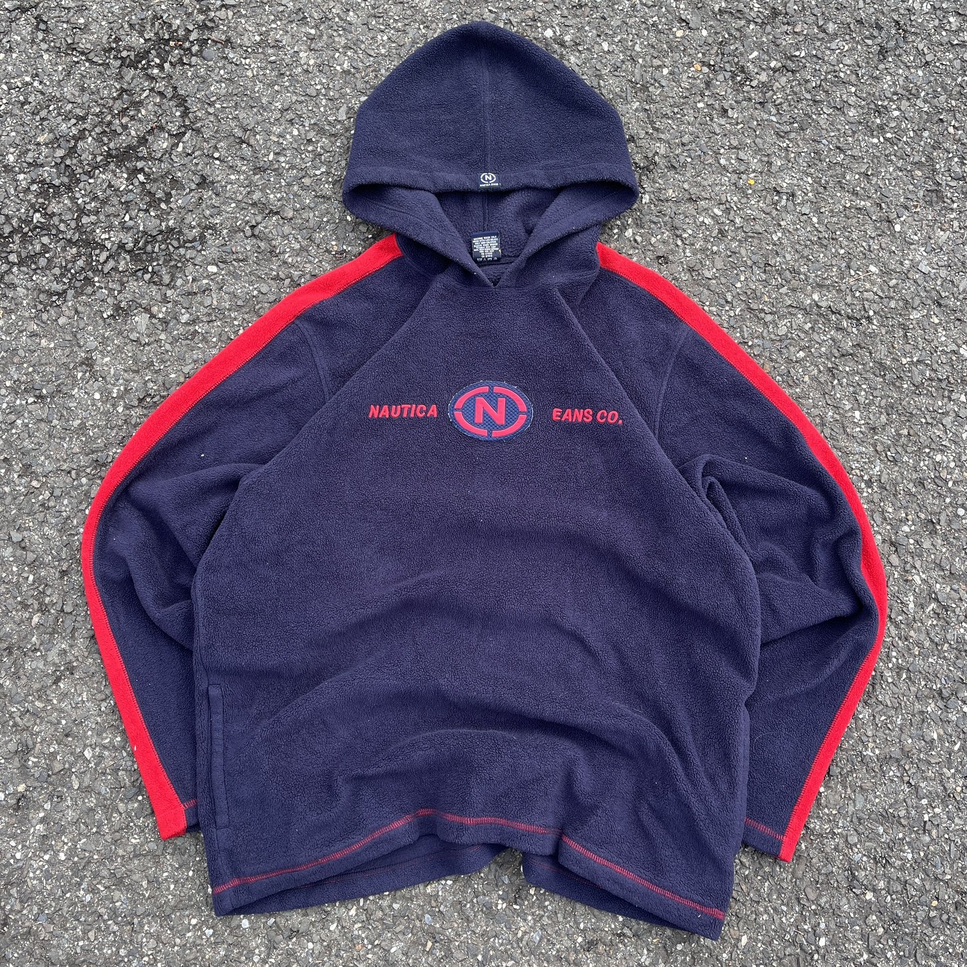 Vintage Nautica Pullover Fleece Hoodie