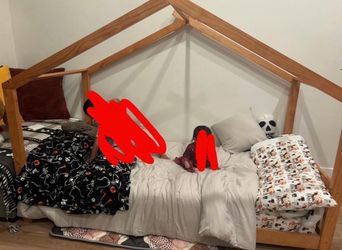 Twin wood bed frame  (sun valley)
