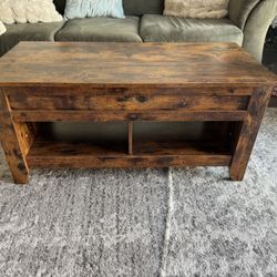 Brown Lift Top Coffee Table 