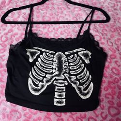 Skeleton Crop Top 