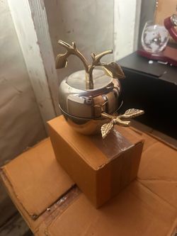 Leaf Design Honey Jar w/ Spoon